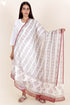 Kota Doria Dupatta In Floral Block Print